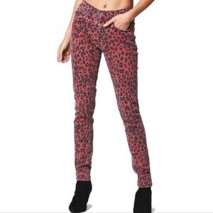 Carmar Red Cheetah Print  Ryan Jeans NEW